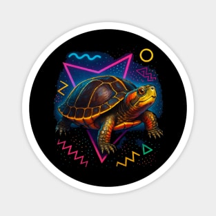 Retro Neon Chinese Box Turtle Magnet